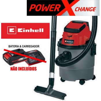 ASPIRADOR SÓLIDOS E LÍQUIDOS SEM FIO EINHELL POWERXCHANGE A BATERIA